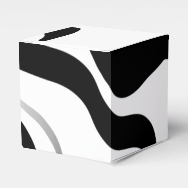 Caixinha De Lembrancinhas Ciclo de rotação: Abstrato preto e branco (Frente)