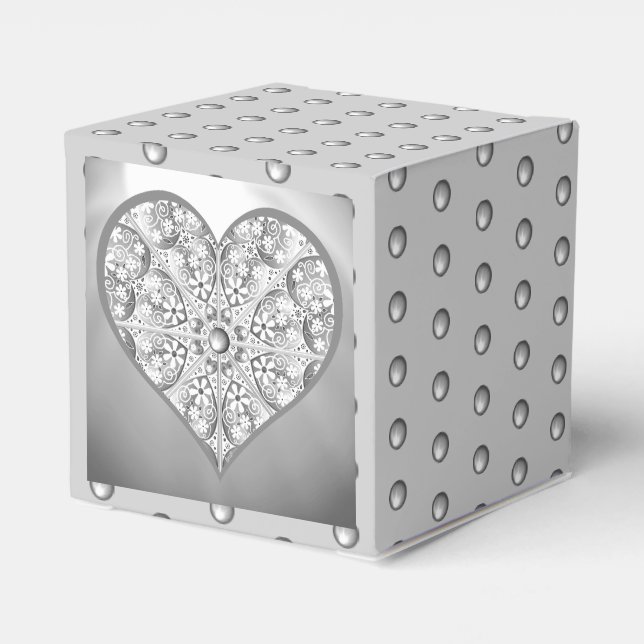 Caixinha De Lembrancinhas Cinza de rendas cerâmicas (Verso)