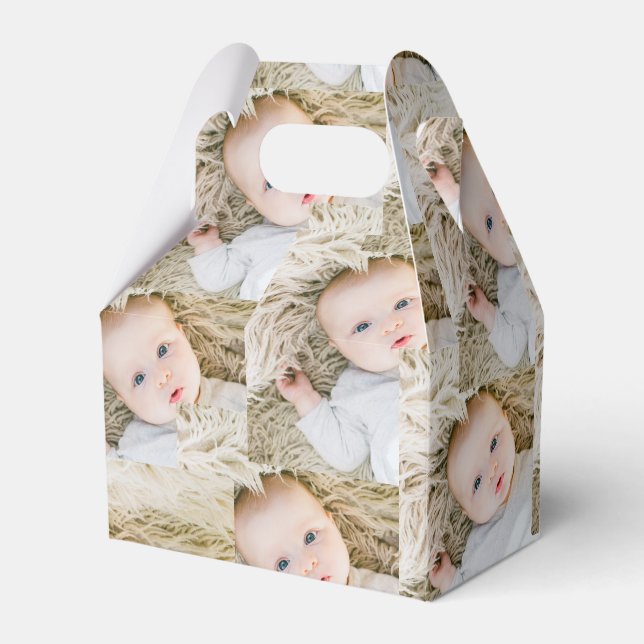 Caixinha De Lembrancinhas Círculo fotográfico de Aniversário Personalizado R (Frente)