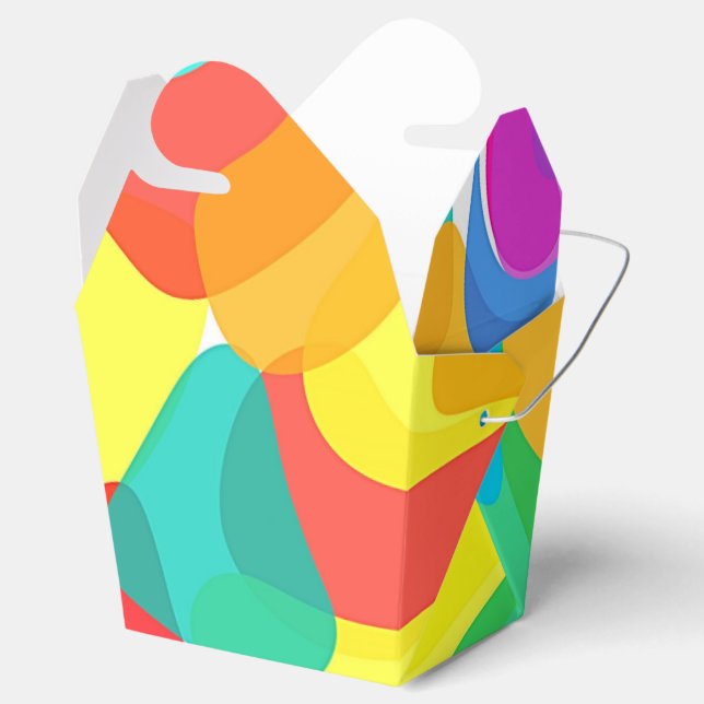 Caixinha De Lembrancinhas Circus Colors Chaos Abstrato Art Patterno (Aberto)