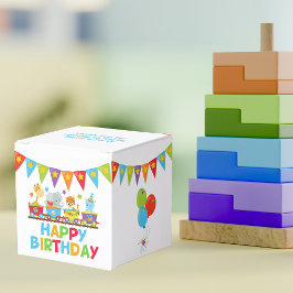 Caixinha De Lembrancinhas Circus Safari Train Cute Aniversário de criança