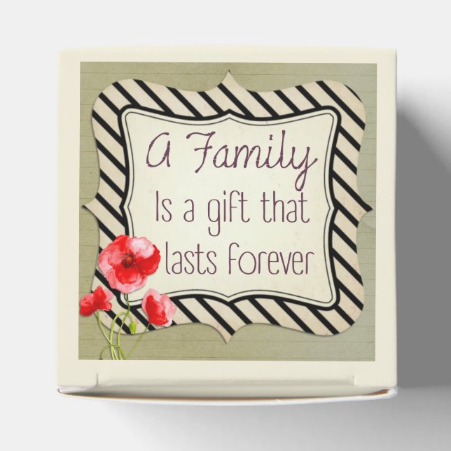 Caixinha De Lembrancinhas Citação Inspiradora da Família (Topo)