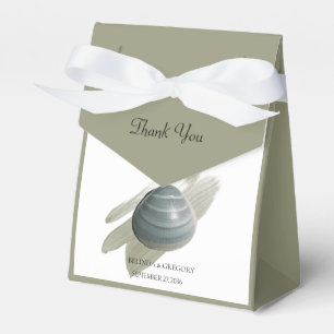 Caixinha De Lembrancinhas Clam Watercolor Stroke Wedding