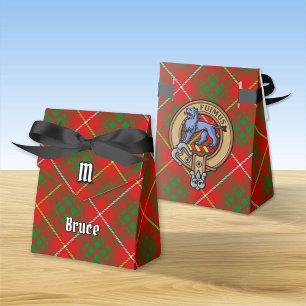 Caixinha De Lembrancinhas Clan Bruce Crest sobre Tartan