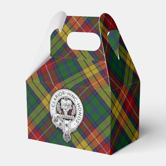 Caixinha De Lembrancinhas Clan Buchanan Crest & Tartan (Frente)
