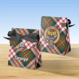 Caixinha De Lembrancinhas Clan Carnegie Crest sobre o Vestido Tartan