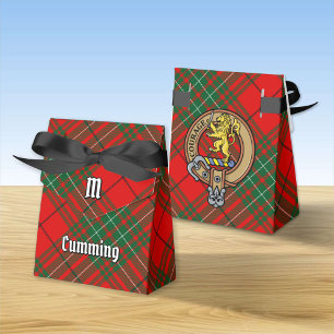 Caixinha De Lembrancinhas Clan Cumming Crest sobre Tartan