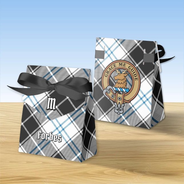 Caixinha De Lembrancinhas Clan Forbes Crest sobre o vestido Tartan (Criador carregado)