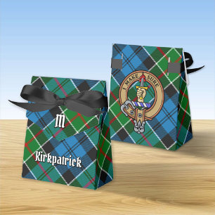 Caixinha De Lembrancinhas Clan Kirkpatrick Crest sobre Tartan