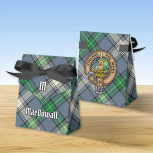Caixinha De Lembrancinhas Clan MacDowall Crest sobre Tartan