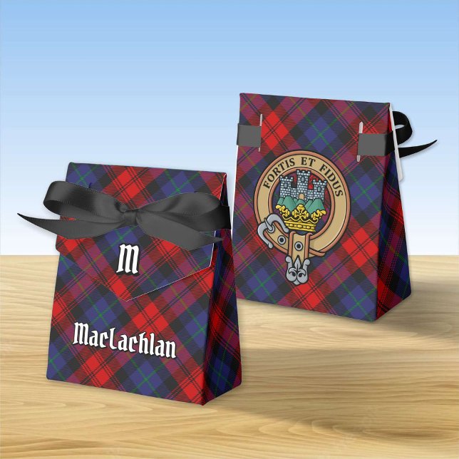 Caixinha De Lembrancinhas Clan MacLachlan Crest sobre Tartan (Criador carregado)