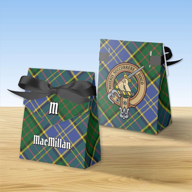 Caixinha De Lembrancinhas Clan MacMillan Crest sobre caçar Tartan (Criador carregado)