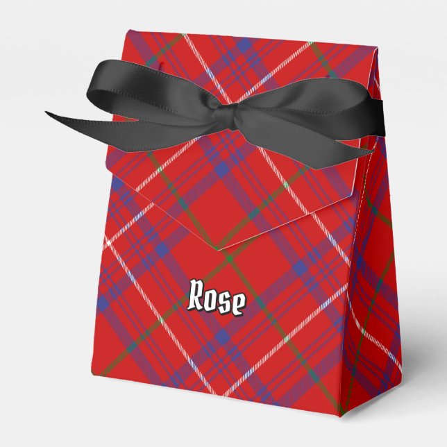 Caixinha De Lembrancinhas Clan Rosa Tartan (Frente)