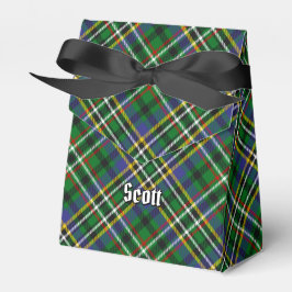 Caixinha De Lembrancinhas Clan Scott Green Tartan Favor Box