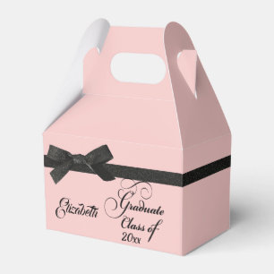 Caixinha De Lembrancinhas Classe cor-de-rosa da festa de formatura da fita