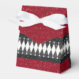 Caixinha De Lembrancinhas Clássico Black White Harlequin Diamond Argyle