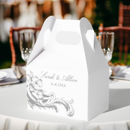 Caixinha De Lembrancinhas Clássico Elegante francês Rococo Floral