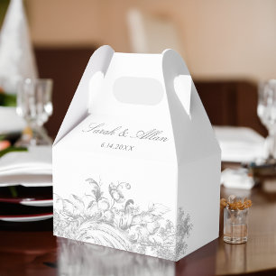 Caixinha De Lembrancinhas Clássico Elegante francês Rococo Floral