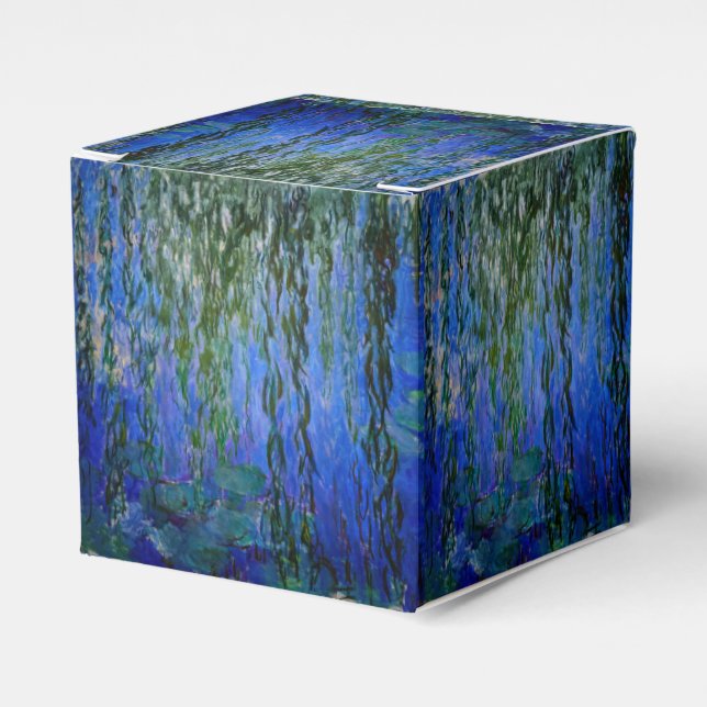 Caixinha De Lembrancinhas Claude Monet - Lírios d'água com salgueiro chorand (Frente)