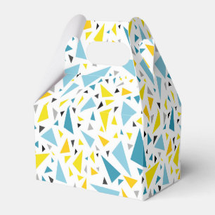 Caixinha De Lembrancinhas Clique no design favorito Triângulo amarelo e azul