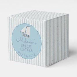 Caixinha De Lembrancinhas Coastal Bridal Shower Boat Stripe 