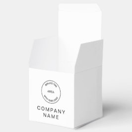 Caixinha De Lembrancinhas Código QR de logotipo simples Qualquer empresa col