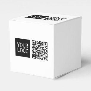 Caixinha De Lembrancinhas Código QR editável e logotipo ou imagem da sua emp