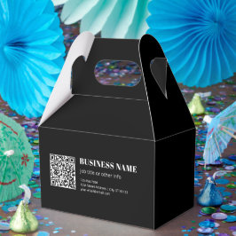 Caixinha De Lembrancinhas Código QR personalizado e texto retrô-moderno edit
