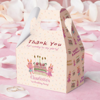 Caixinha De Lembrancinhas Coelhinhos Super Doces Rosa Festa de Aniversário I