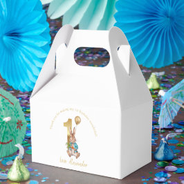 Caixinha De Lembrancinhas Coelho Bunny clássico Primeiro Aniversário