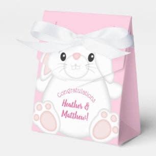 Caixinha De Lembrancinhas Coelho Chá de fraldas Rosa