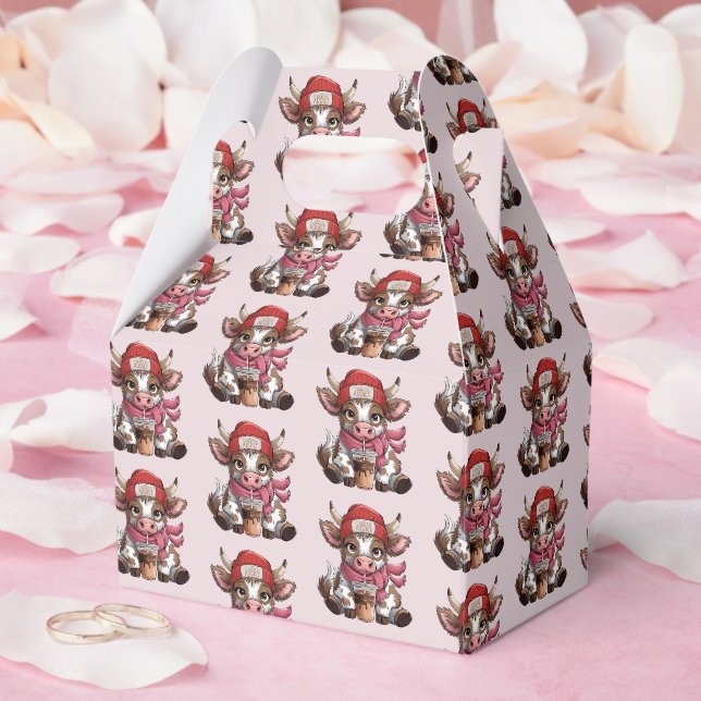 Caixinha De Lembrancinhas Coffee Addict Cow (Casamento)