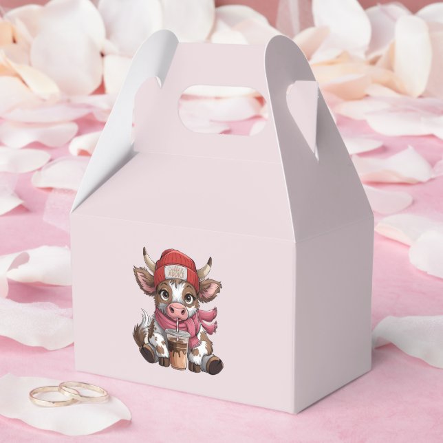 Caixinha De Lembrancinhas Coffee Addict Cow (Casamento)