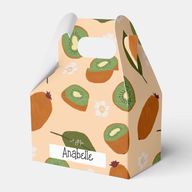 Caixinha De Lembrancinhas Coleção de padrões da fruta - Kiwi (Frente)