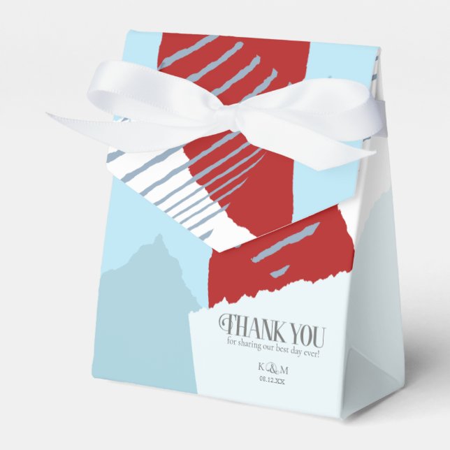 Caixinha De Lembrancinhas Color Block Wedding Winter ID740 (Frente)