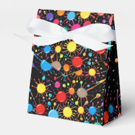 Caixinha De Lembrancinhas Colorful Graffiti Style Paint Splash Favor Box