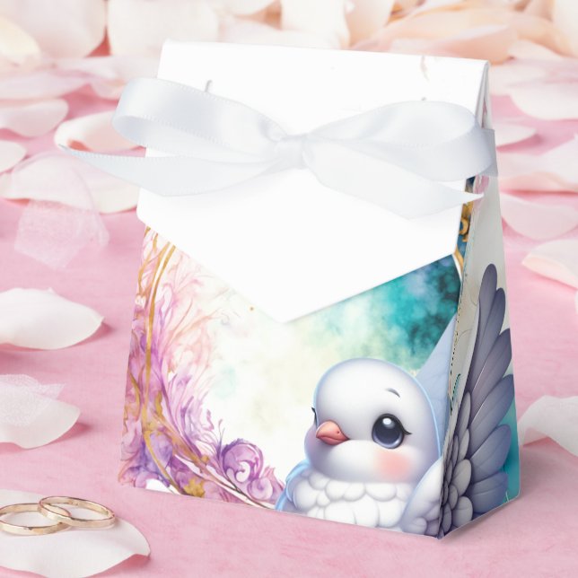 Caixinha De Lembrancinhas Colourful Dove (Casamento)