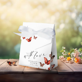 Caixinha De Lembrancinhas Com Amor Borboleta Caprichosa Vermelha Obrigado