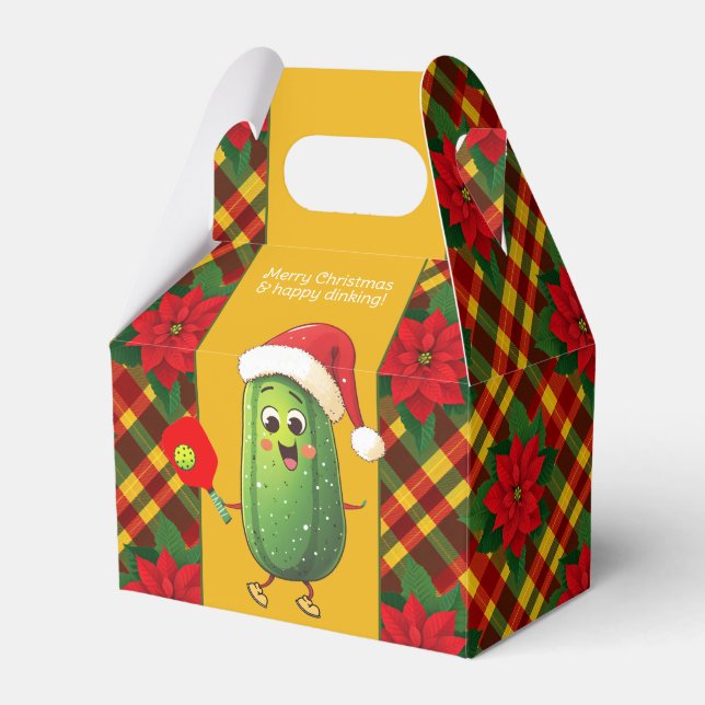 Caixinha De Lembrancinhas Comício Pickleball de Papais noeis de texto person (Frente)