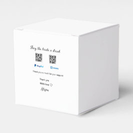 Caixinha De Lembrancinhas Comprar uma bebida para a noiva doação QR Venmo Pa