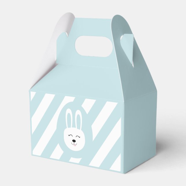 Caixinha De Lembrancinhas Conejo de Pascua azul (Frente)