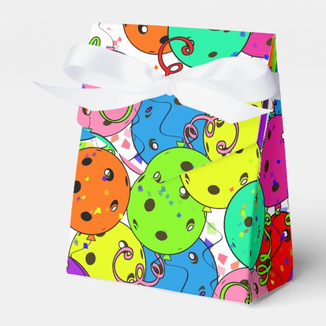 Caixinha De Lembrancinhas Confetti e Balões-de-Pickleball (Frente)