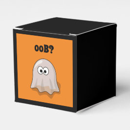 Caixinha De Lembrancinhas Confused Ghost Says "Oob?" Funny Halloween Cartoon