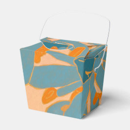 Caixinha De Lembrancinhas Contemporary Leaf Design in Peach