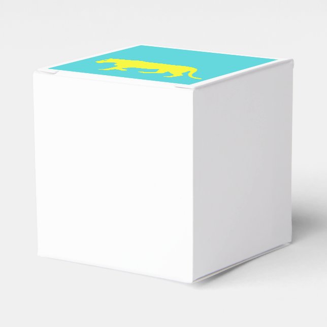 Caixinha De Lembrancinhas Contorno do Leão Amarelo (Frente)