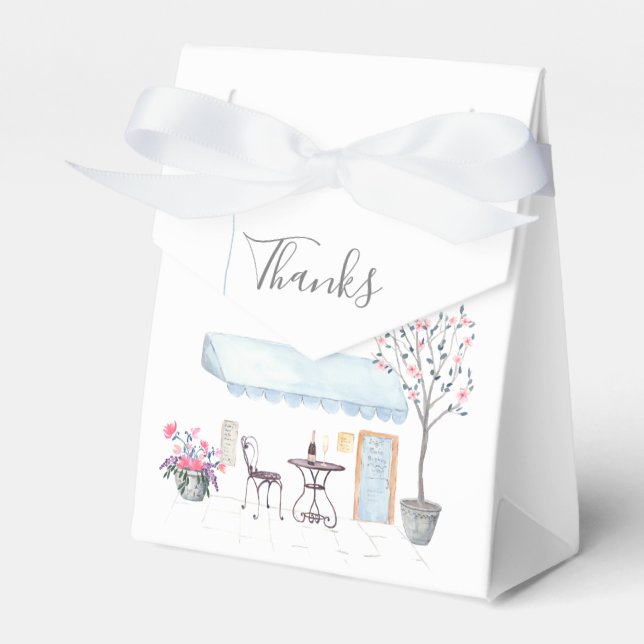 Caixinha De Lembrancinhas Convidado da Festa de casamento de Paris (Frente)