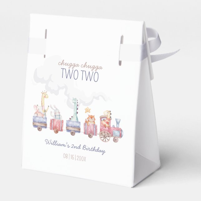 Caixinha De Lembrancinhas Convite de Aniversário do Trem de Brinquedo Todos  (Verso)