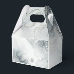 Caixinha De Lembrancinhas Convite de Casamento Azul Bege Dourado em Aquarela<br><div class="desc">Itens combinando disponíveis.</div>