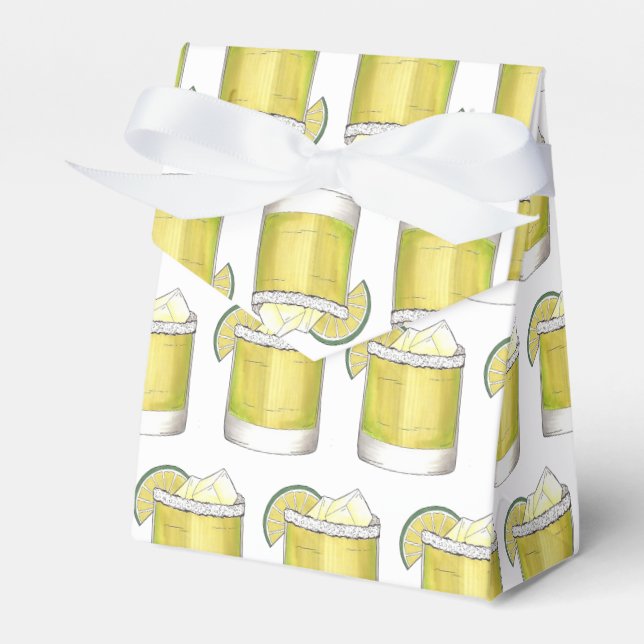 Caixinha De Lembrancinhas Coquetel de verão Margarita Drink Mistura Cor Lima (Frente)