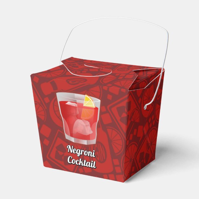Caixinha De Lembrancinhas Coquetel Negroni (Frente)